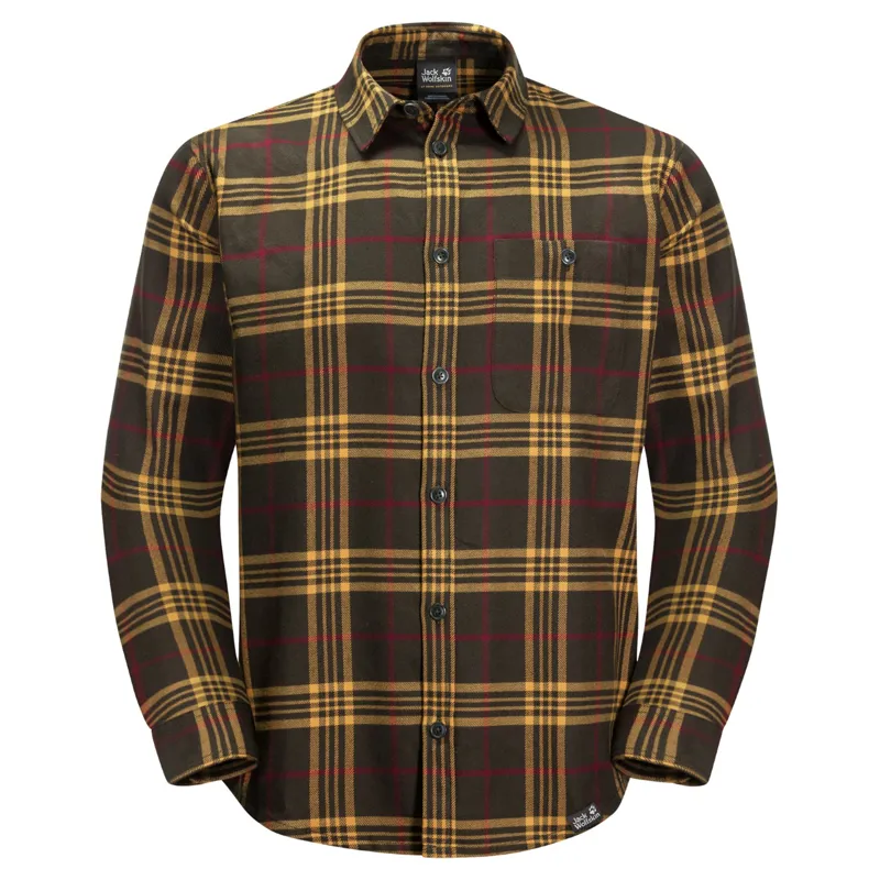 Jack Wolfskin Men s Cabin View Shirt Bonsai Green Checks